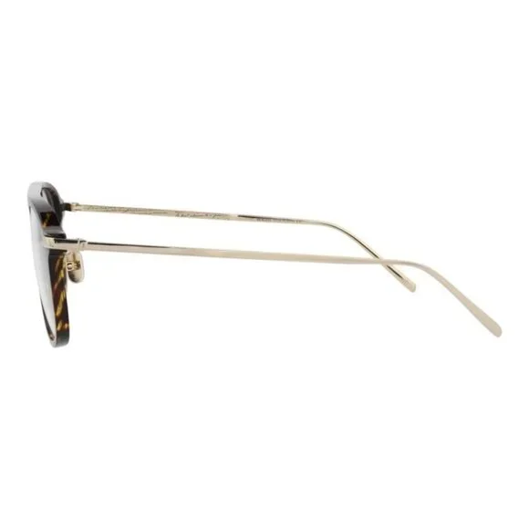 Berluti Mens Aviator Havana Silver Transparent Fashion Designer Eyewear